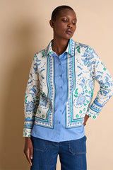 CLEVELAND BLUE LONG SLEEVE PRINT SHIRT