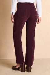 PRUNIER BURGUNDY STRAIGHT CUT TROUSERS