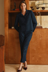 PIKIRYS-BIS-MR NAVY 7/8 STRIPED TROUSERS