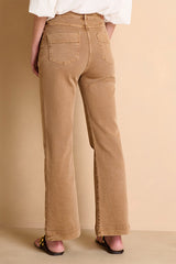 PANDORE-BIS-CM BROWN FLARED TROUSERS