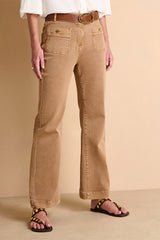 PANDORE-BIS-CM BROWN FLARED TROUSERS