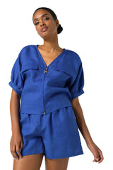 TOUAREG LINEN JACKET BLOUSE