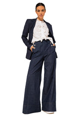 HIGH WAIST WIDE FLARED LEG JEANS
