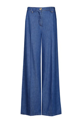NORMAL WAIST LOOSE FITTING DENIM TROUSERS
