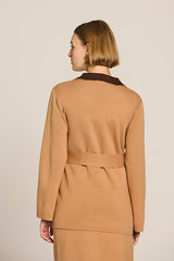 SAND DOUBLE-FACED MILANO KNIT JACKET
