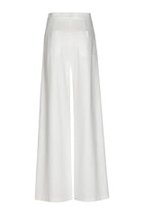 NORMAL PLEAT DETAIL WAIST WIDE LEG TROUSERS