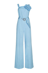 TURQUOISE COTTON JUMPSUIT