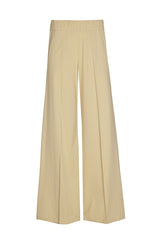 BEIGE COTTON PALAZZO TROUSERS