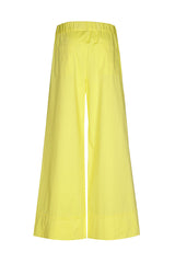 YELLOW COTTON PALAZZO TROUSERS