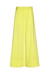 YELLOW COTTON PALAZZO TROUSERS