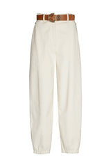 MID WAIST BAGGY COTTON TROUSERS