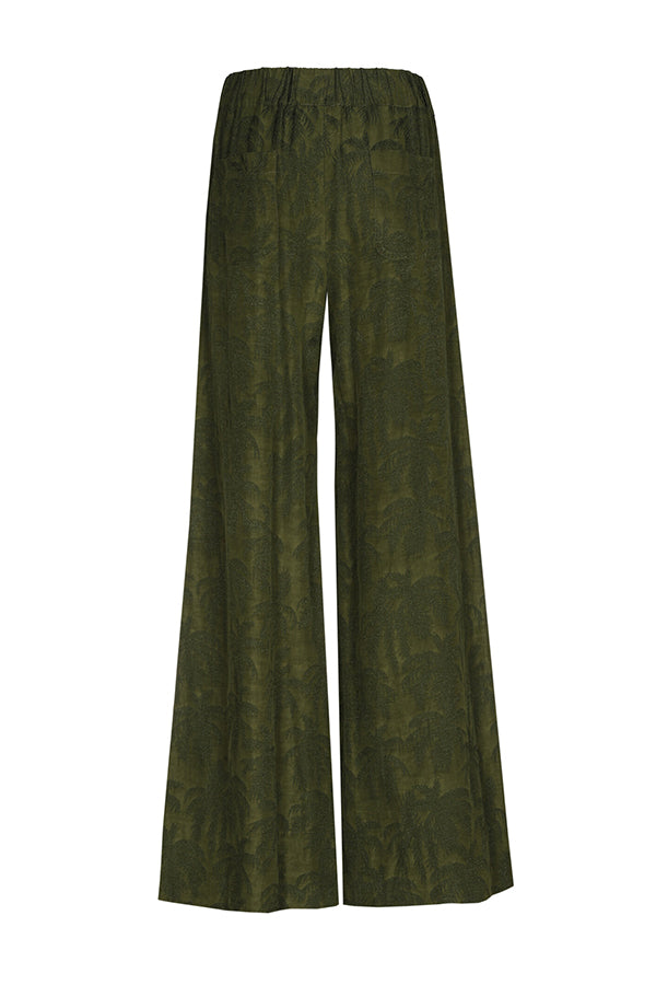 PALM TREE PALAZZO TROUSERS