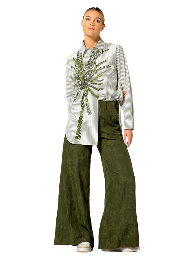 PALM TREE PALAZZO TROUSERS