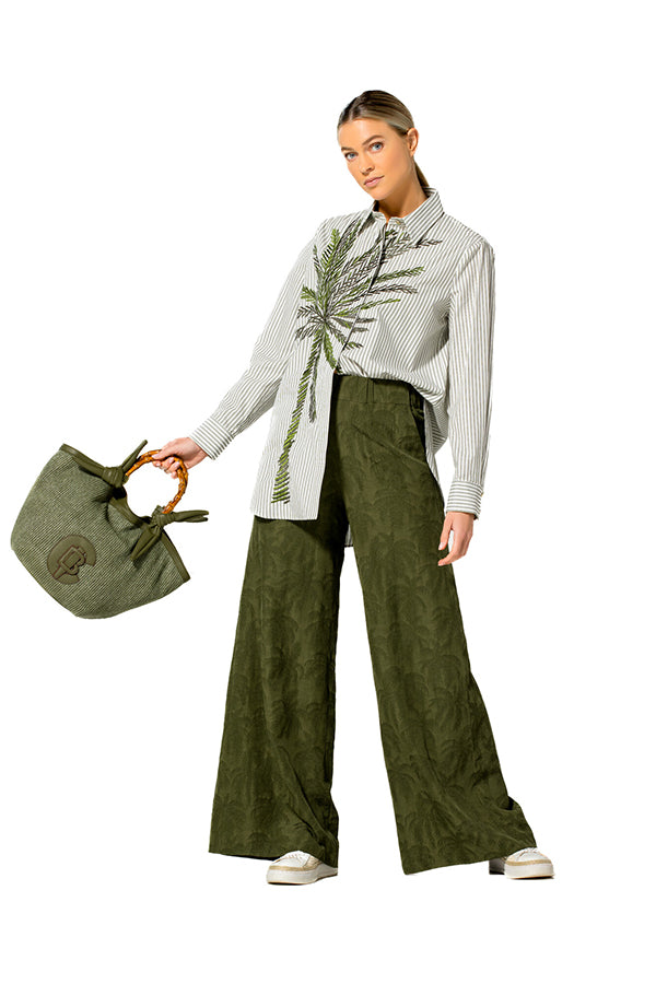 PALM TREE PALAZZO TROUSERS