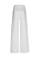 SIDE DETAIL HIGH WAIST COTTON TROUSERS