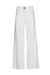 SIDE DETAIL HIGH WAIST COTTON TROUSERS