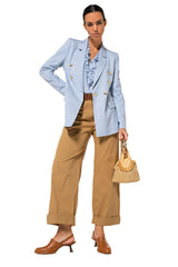 NORMAL WAIST COTTON TROUSERS