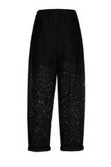 NORMAL WAIST LACE TAPERED PALAZZO TROUSERS