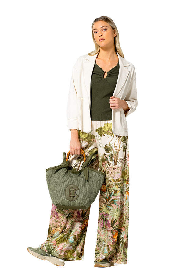 TROPICAL PRINT PALAZZO TROUSERS