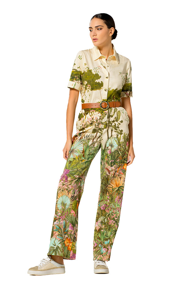 TROPICAL PRINT JUMPSUIT