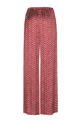 ELASTICATED WAIST ABSTRACT PATTERN TROUSERS