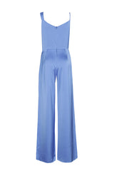 SATIN FEEL AZUR LOOSE JUMPSUIT