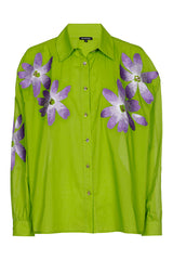 FLORAL EMBROIDERY OVERSIZED SHIRT