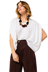 OFF WHITE OVERSIZED AIRY TOP
