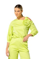 LIME DETACHABLE FLOWER TOP