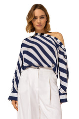 SHOULDER SLEEVE DETAIL ELEGANT BLOUSE