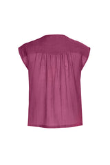 ORCHID PLEAT EFFECT CAP SLEEVE TOP