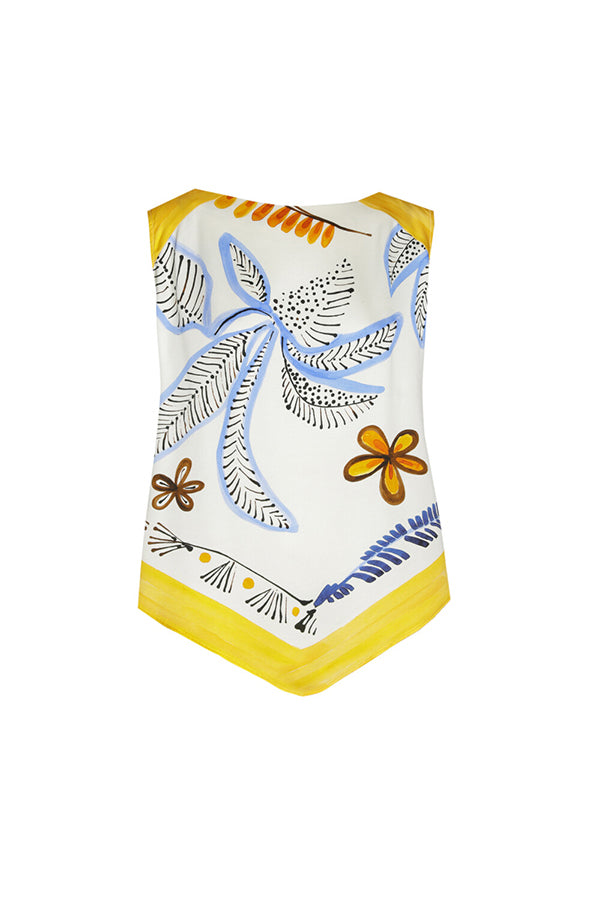 SAFFRON FOULARD DESIGN TOP
