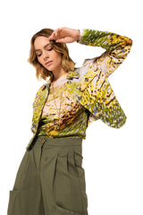 ASYMMETRIC SAFARI PRINT TOP