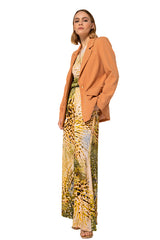 ASYMMETRIC SAFARI PRINT TOP