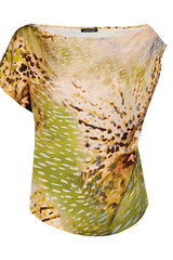 ASYMMETRIC SAFARI PRINT TOP