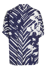 GRAPHIC FLORAL PATTERN LOOSE FITTING BLOUSE