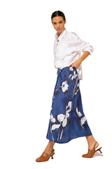 WATERCOLOUR PRINT ELEGANT SKIRT