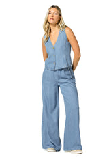 LIGHT BLUE DENIM WAISTCOAT