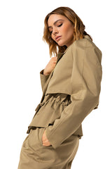 MODERN SLEEVELESS TRENCH COAT