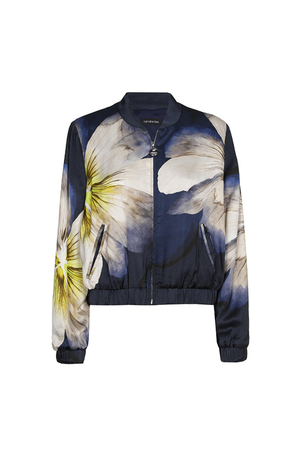 FLORAL PRINT BOMBER JACKET