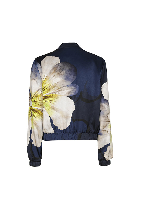 FLORAL PRINT BOMBER JACKET