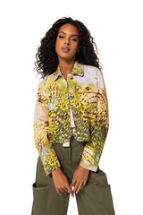 SAFARI PRINT DENIM JACKET