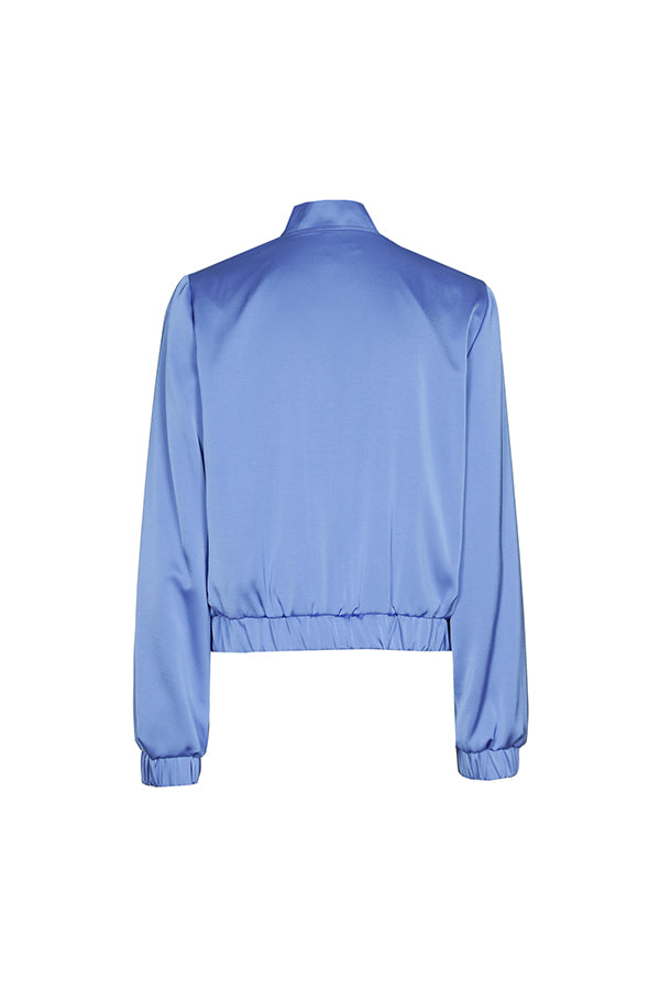 SATIN FEEL AZUR BOMBER JACKET