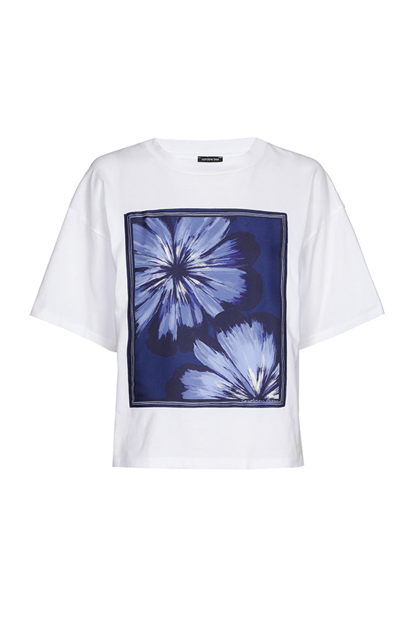 FOULARD PRINT COTTON T-SHIRT