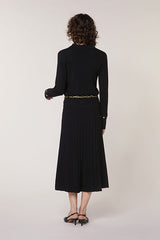 BLACK RIBBED POLO