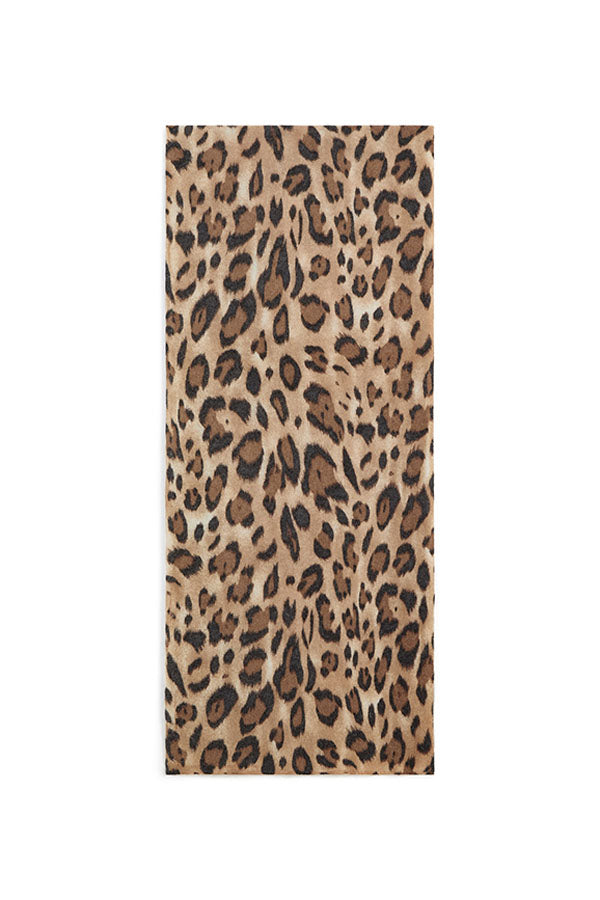 BROWN LEOPARD SCARF