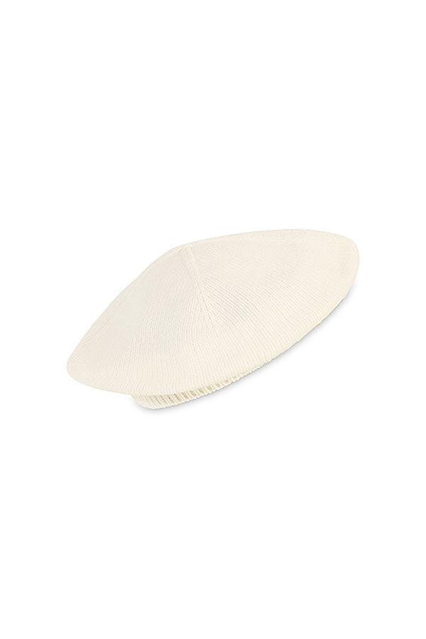 WHITE WOOL BERET