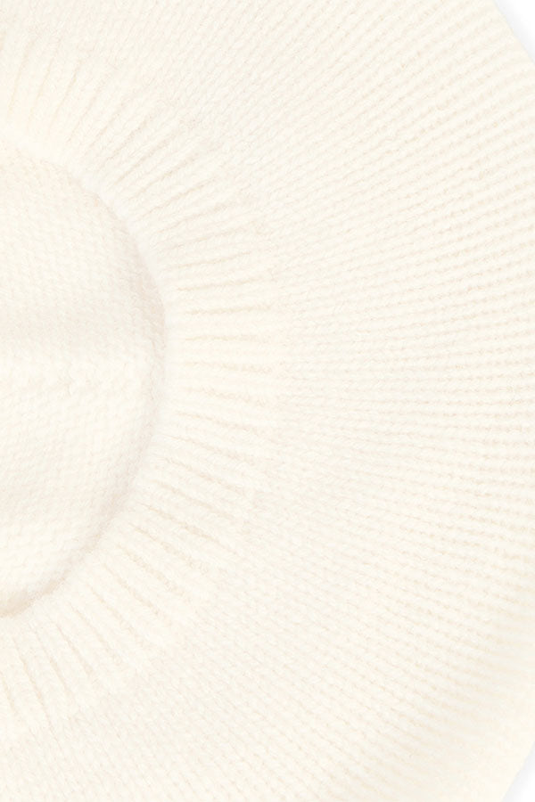 WHITE WOOL BERET