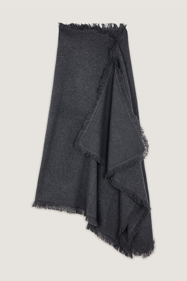GREY MESH WRAP SKIRT