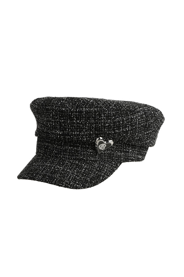 BLACK TWEED CAP